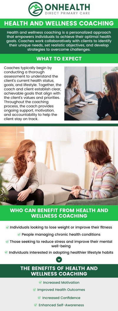 Health coaching services offer personalized, holistic guidance to help you bridge the gap between your current lifestyle and your ultimate wellness goals by building sustainable, healthy habits. Achieving lasting transformation requires more than just willpower; it involves actionable strategies spanning nutrition, fitness, and stress management that fit seamlessly into your daily routine. Gary Seifert, APRN, FNP-C, partners with you every step of the way, providing professional accountability, continuous motivation, and tailored action plans to empower you to overcome obstacles and unlock your full health potential. For more information, contact us or schedule an appointment online. We are conveniently located at 11590 Black Forest Rd #10, Colorado Springs, CO 80908.