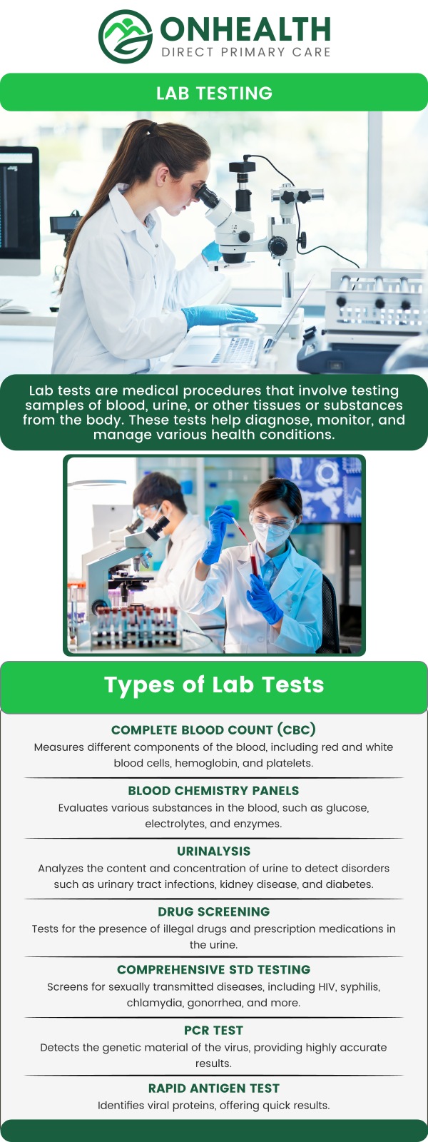 Gary Seifert, APRN, FNP-C, provides comprehensive lab testing services in Colorado Springs, CO, to help monitor and assess your overall health. From routine blood work to specialized tests, accurate diagnostics play a key role in guiding treatment decisions. Patients receive clear explanations of results and personalized recommendations based on their health needs. For more information, contact us or schedule an appointment online. We are conveniently located at 11590 Black Forest Rd #10, Colorado Springs, CO 80908.