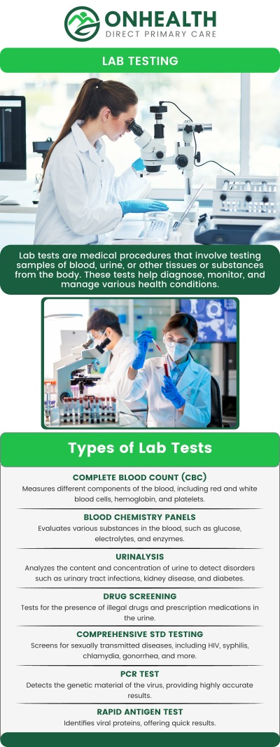 Gary Seifert, APRN, FNP-C, provides comprehensive lab testing services in Colorado Springs, CO, to help monitor and assess your overall health. From routine blood work to specialized tests, accurate diagnostics play a key role in guiding treatment decisions. Patients receive clear explanations of results and personalized recommendations based on their health needs. For more information, contact us or schedule an appointment online. We are conveniently located at 11590 Black Forest Rd #10, Colorado Springs, CO 80908.