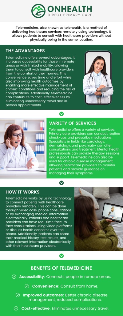 Gary Seifert, APRN, FNP-C, offers convenient telehealth services in Colorado Springs, CO, allowing patients to receive care from the comfort of their homes. Telehealth visits are ideal for consultations, follow-ups, and managing ongoing health concerns. With a focus on accessibility and personalized care, virtual appointments make it easier to stay on top of your health without disrupting your schedule. For more information, contact us or schedule an appointment online. We are conveniently located at 11590 Black Forest Rd #10, Colorado Springs, CO 80908.